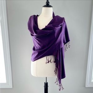 Pashmina Shawl, 2-tone Purple, 70% quality pashmina wool 30% Luxurious silk.